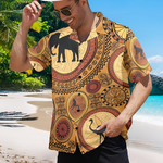 Men's Indian Art Abstract Half Sleeve Shirt
