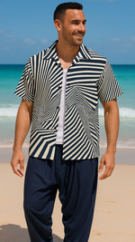 Men's Zentrix Vortex Abstract Half Sleeve Shirt