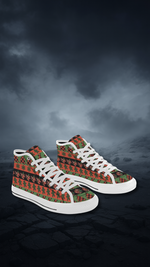 Women's Christmas Stripped Abstract High Top Shoes