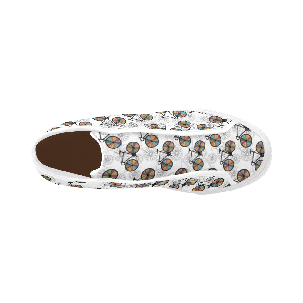 Men's Bicycle Pattern Abstract High Top Shoes