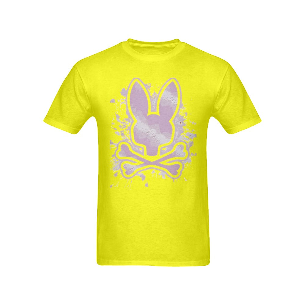Men's Spray Skull Bunny Streetwear Classic Fit T-shirt