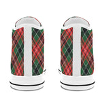 Men's Congested Tartan Blaze Abstract High Top Shoes