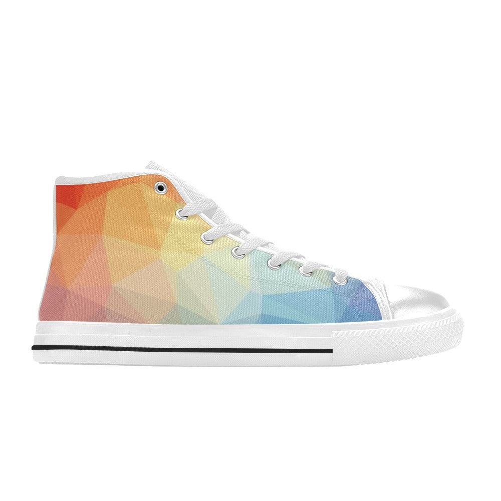 Men's RGB Prism Abstract High Top Shoes