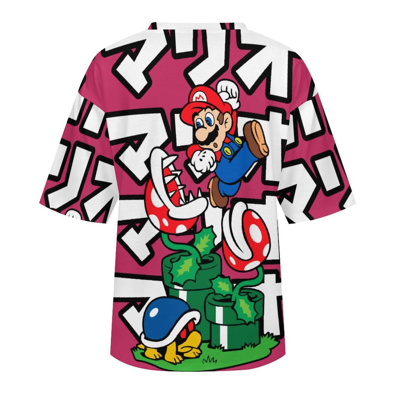 Women's Super Mario Anime Oversized T-shirt