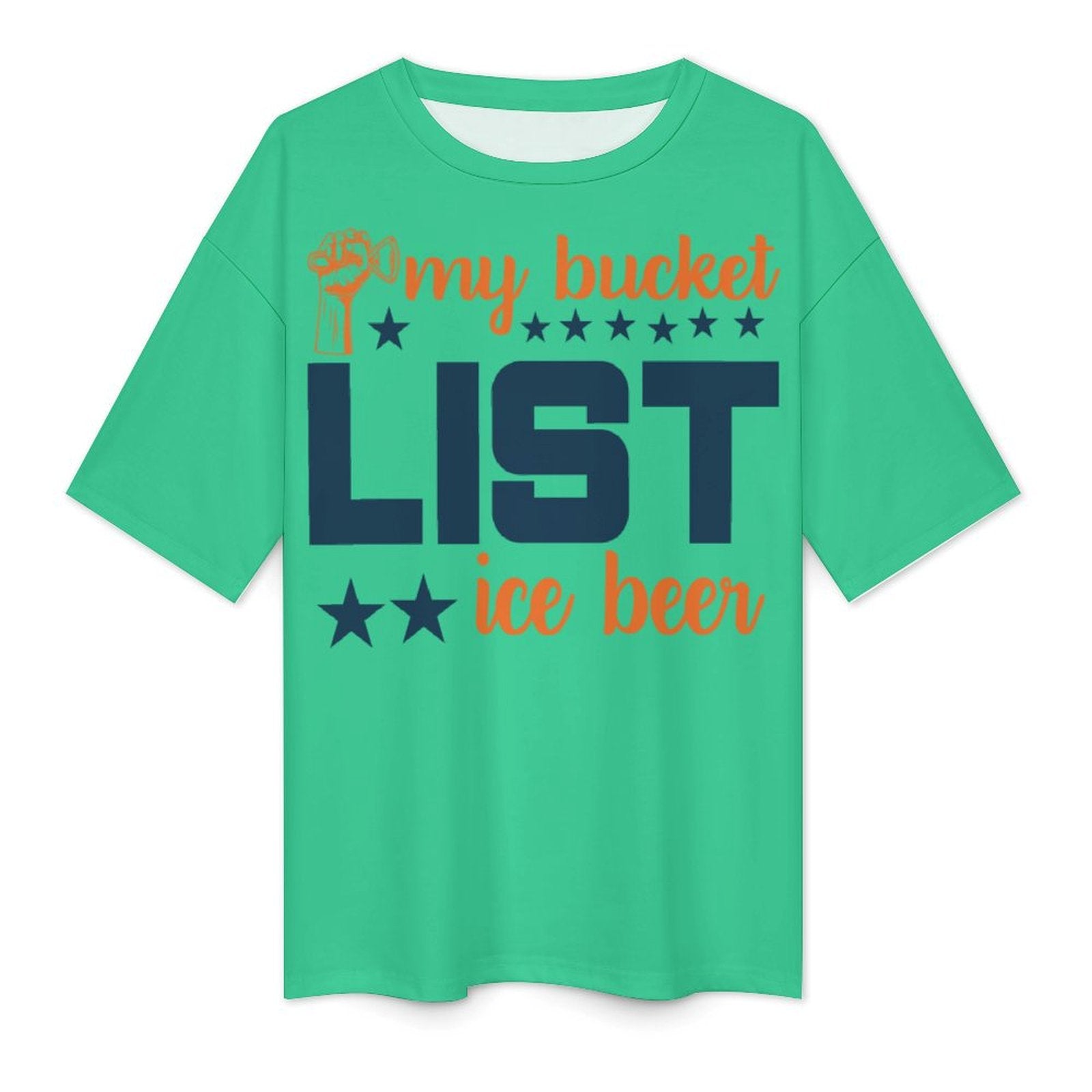 Men's My Bucket List Typography Oversized T-shirt