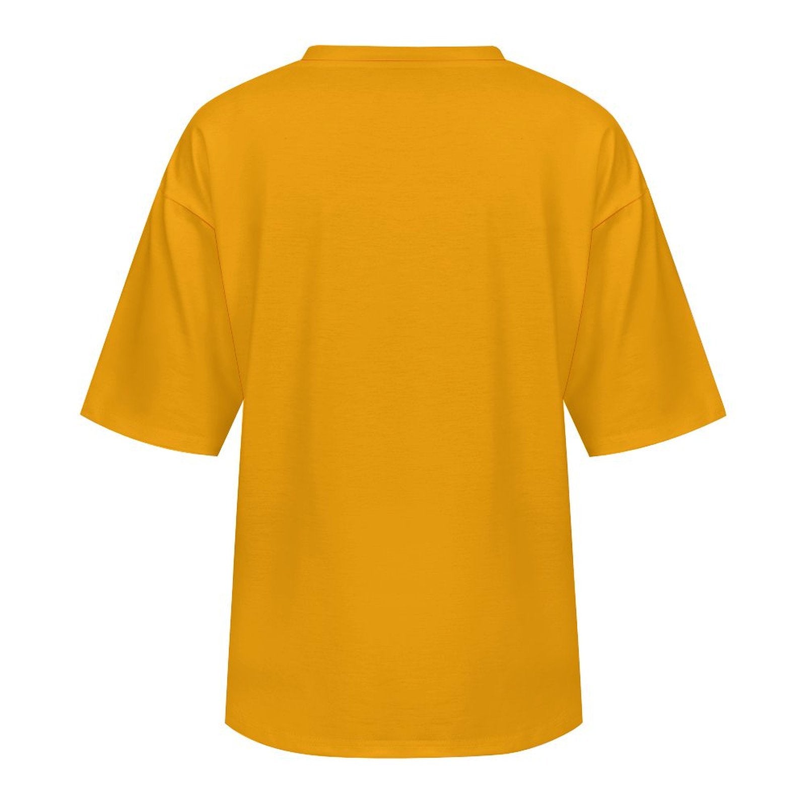Men's Light Carrot Orange Solid Oversized T-shirt