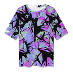 Women's Psychedelic Synthwave Acid & Punk Oversized T-shirt
