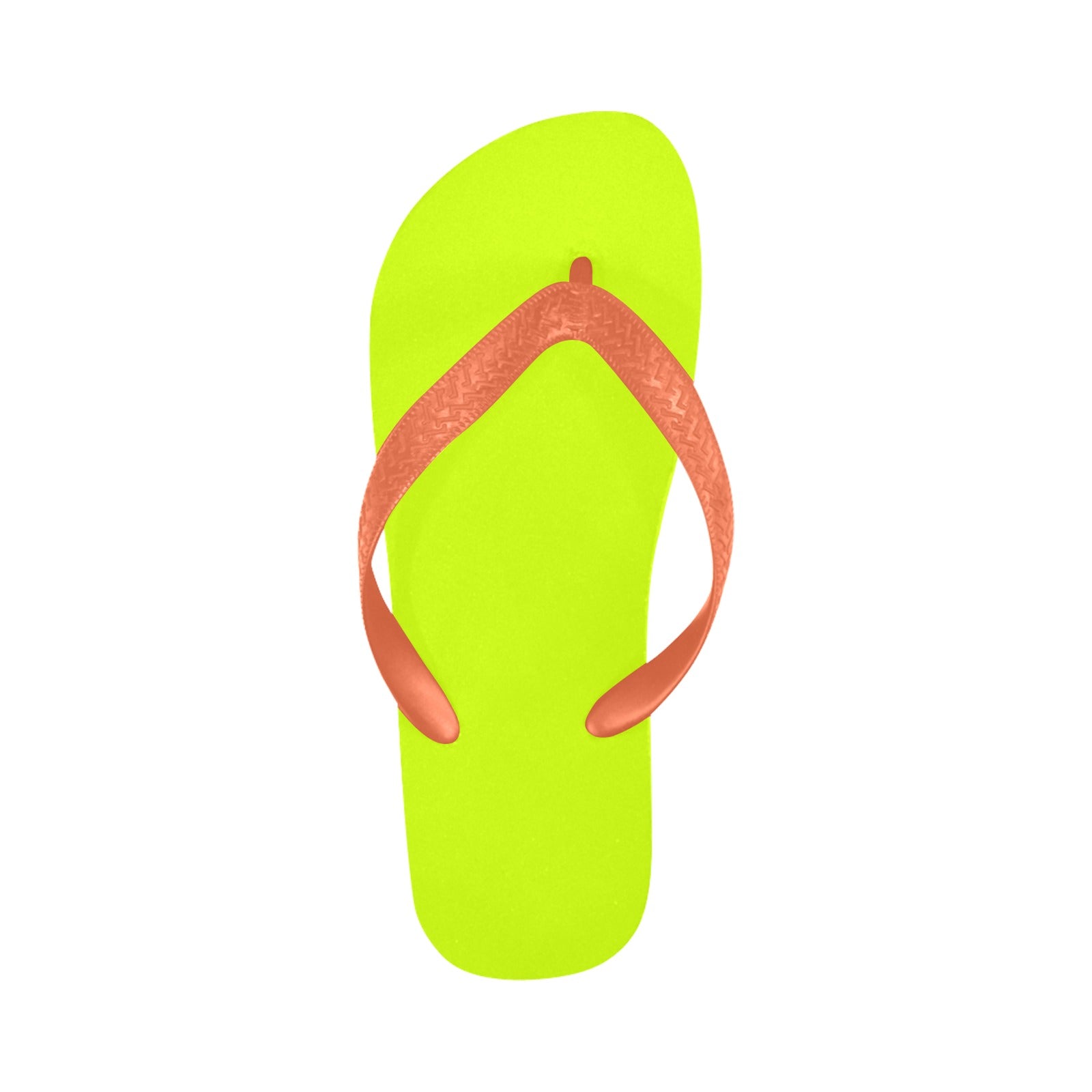 Women's Flurosent Yellow Solid Flip Flops