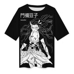 Women's Nezuko Dark Demon Slayer Anime Oversized T-shirt