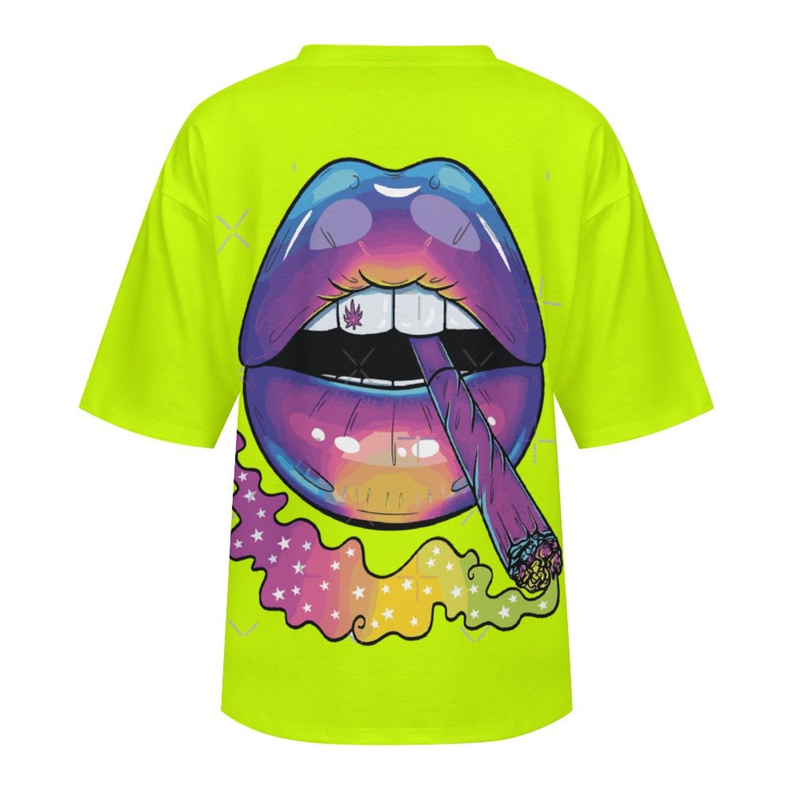 Women's Stoner Lips Acid & Punk Oversized T-shirt