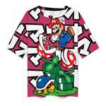 Women's Super Mario Anime Oversized T-shirt