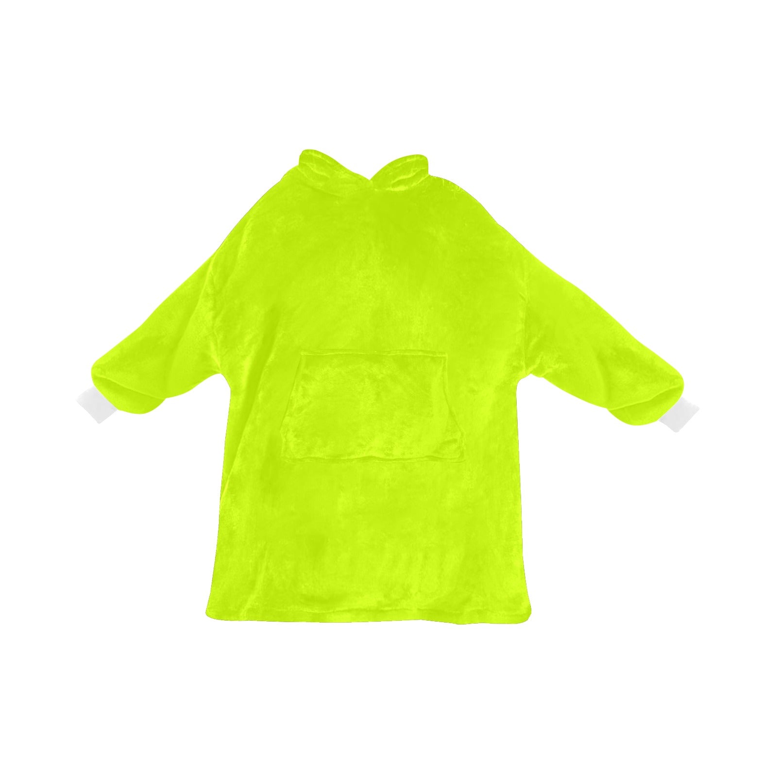 Men's Fluorescent Yellow Solid Blanket Hoodie