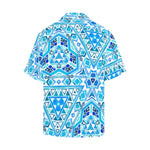 Men's Icy Tazrik Mosaic Abstract Half Sleeve Shirt