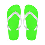 Men's Neon Green Solid Flip Flops