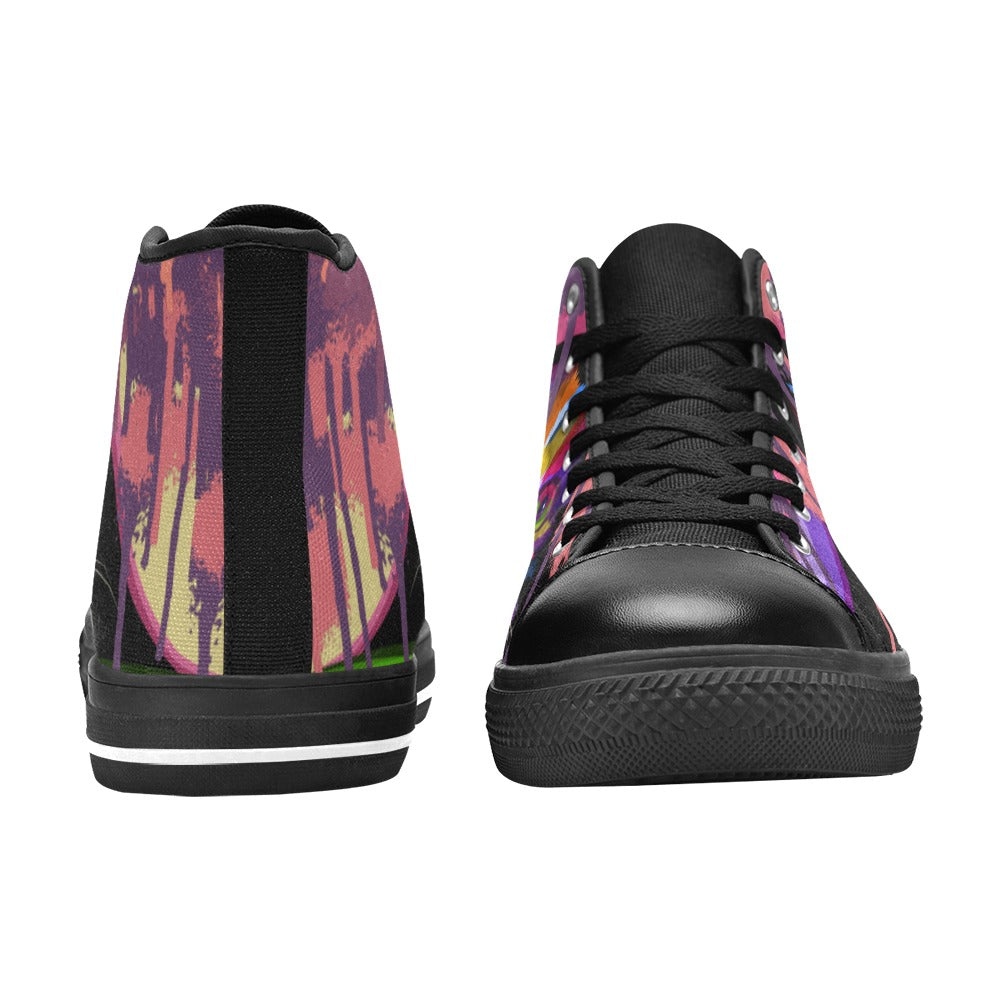 Men's Funky Cat Abstract High Top Shoes