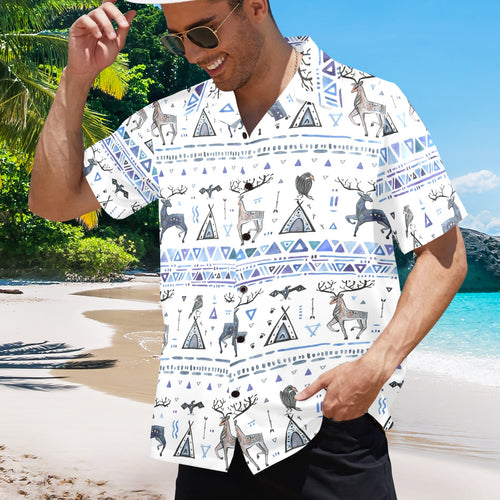 Men's Urban Art Abstract Half Sleeve Shirt