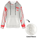 Women's 'A' Card Abstract Flannel Hoodie
