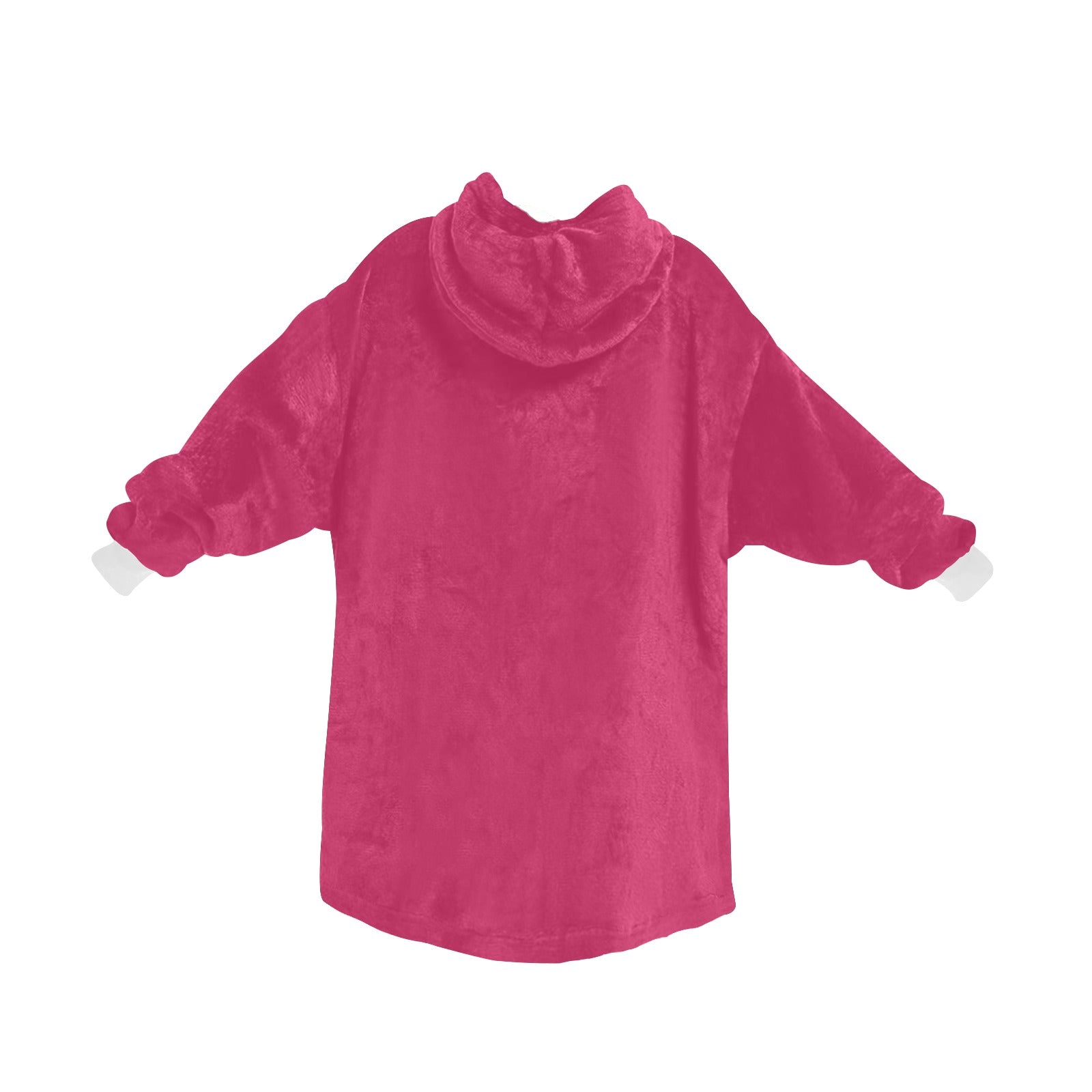 Women's Dark Pink Solid Blanket Hoodie