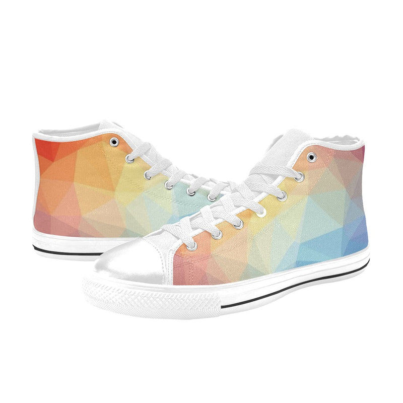 Women's RGB Prism Abstract High Top Shoes