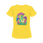 Women's Funky Mushroom Colony Acid & Punk Classic Fit T-shirt