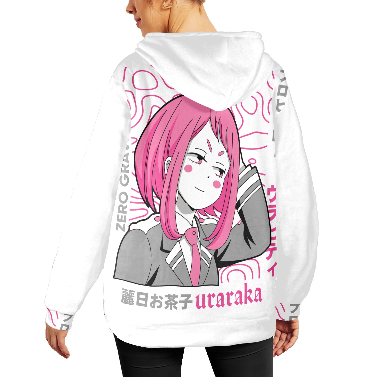 Women's Uraraka My Hero Academia Anime Flannel Hoodie