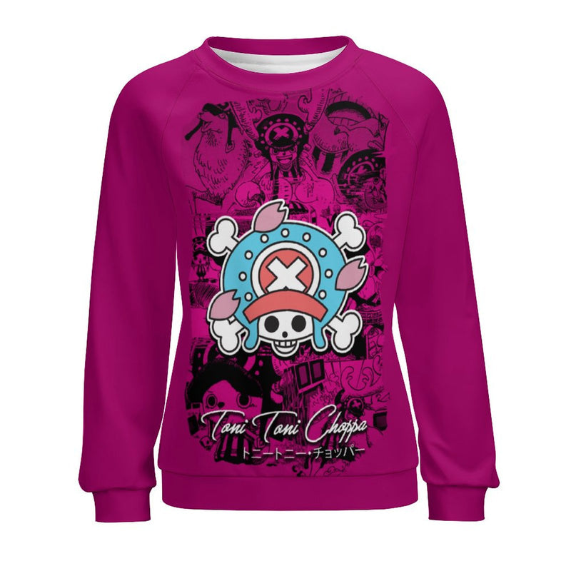 Women's One Piece Skull Anime Sweatshirt