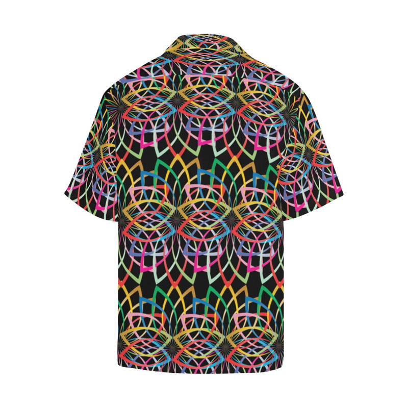 Men's Colorful Spiralla Abstract Half Sleeve Shirt