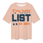 Men's My Bucket List Typography Oversized T-shirt