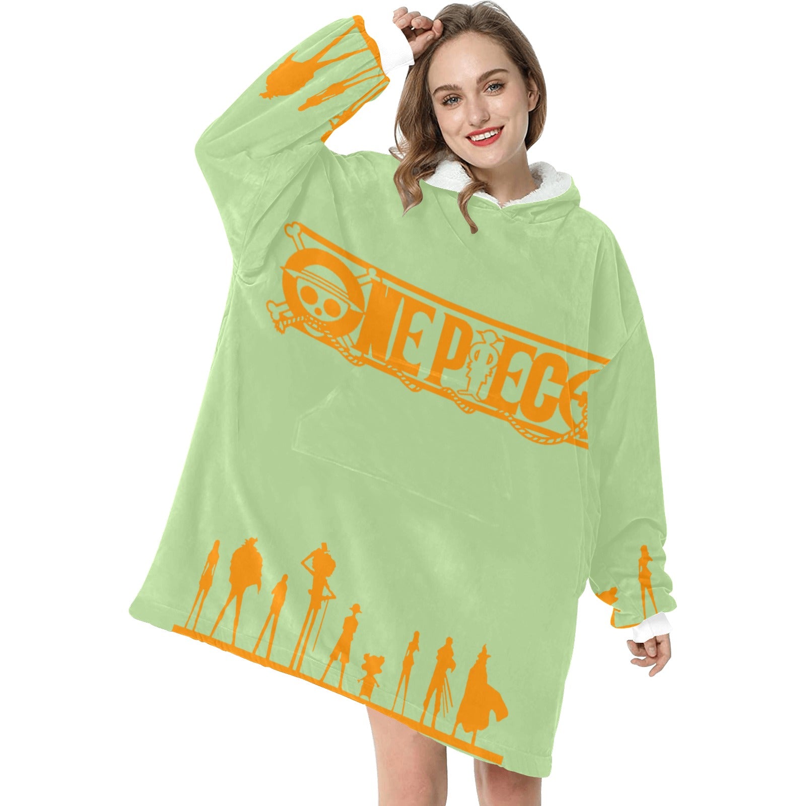 Women's One Piece Anime Blanket Hoodie
