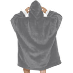 Women's Dim Grey Solid Blanket Hoodie