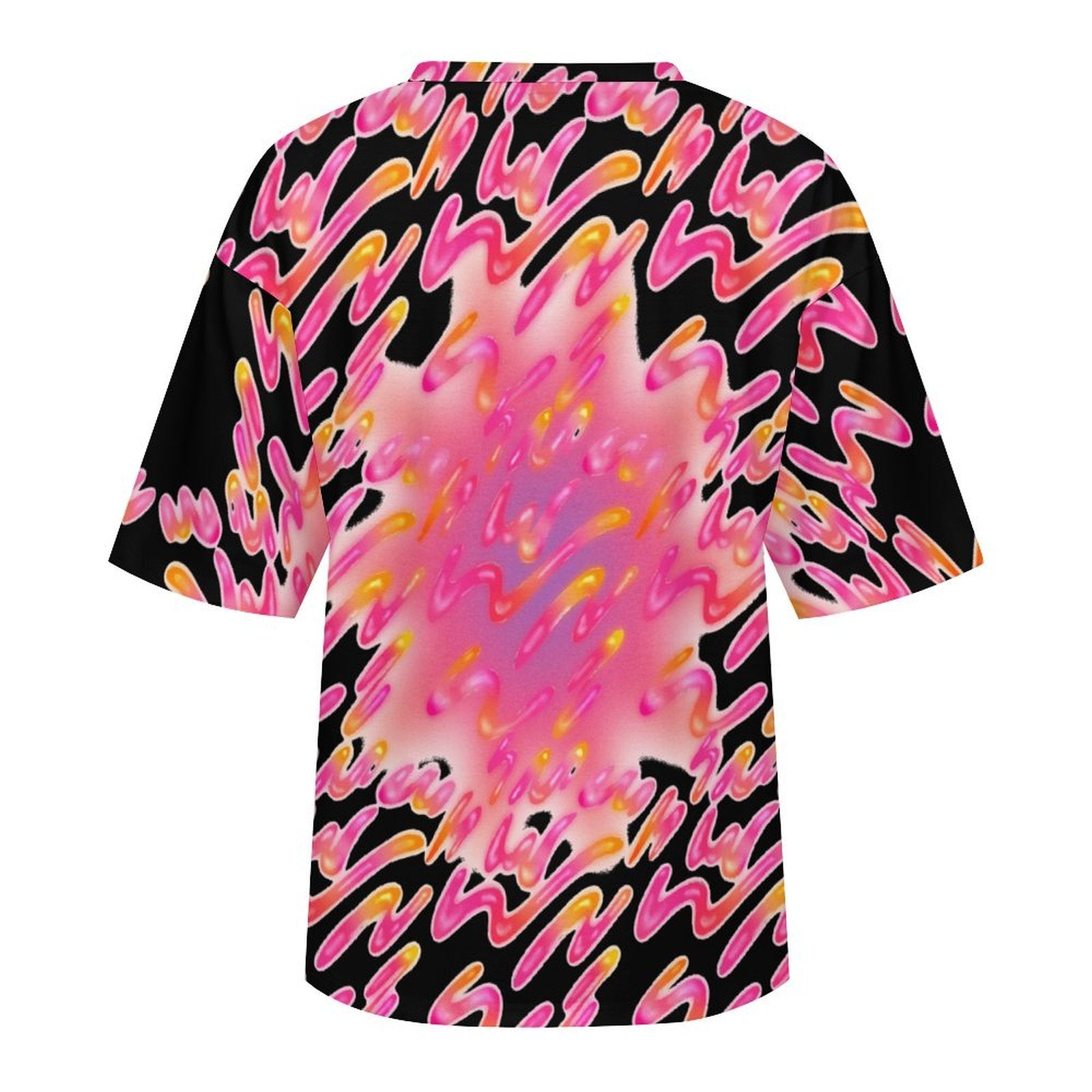 Men's Psychedelic Flames Acid & Punk Oversized T-shirt
