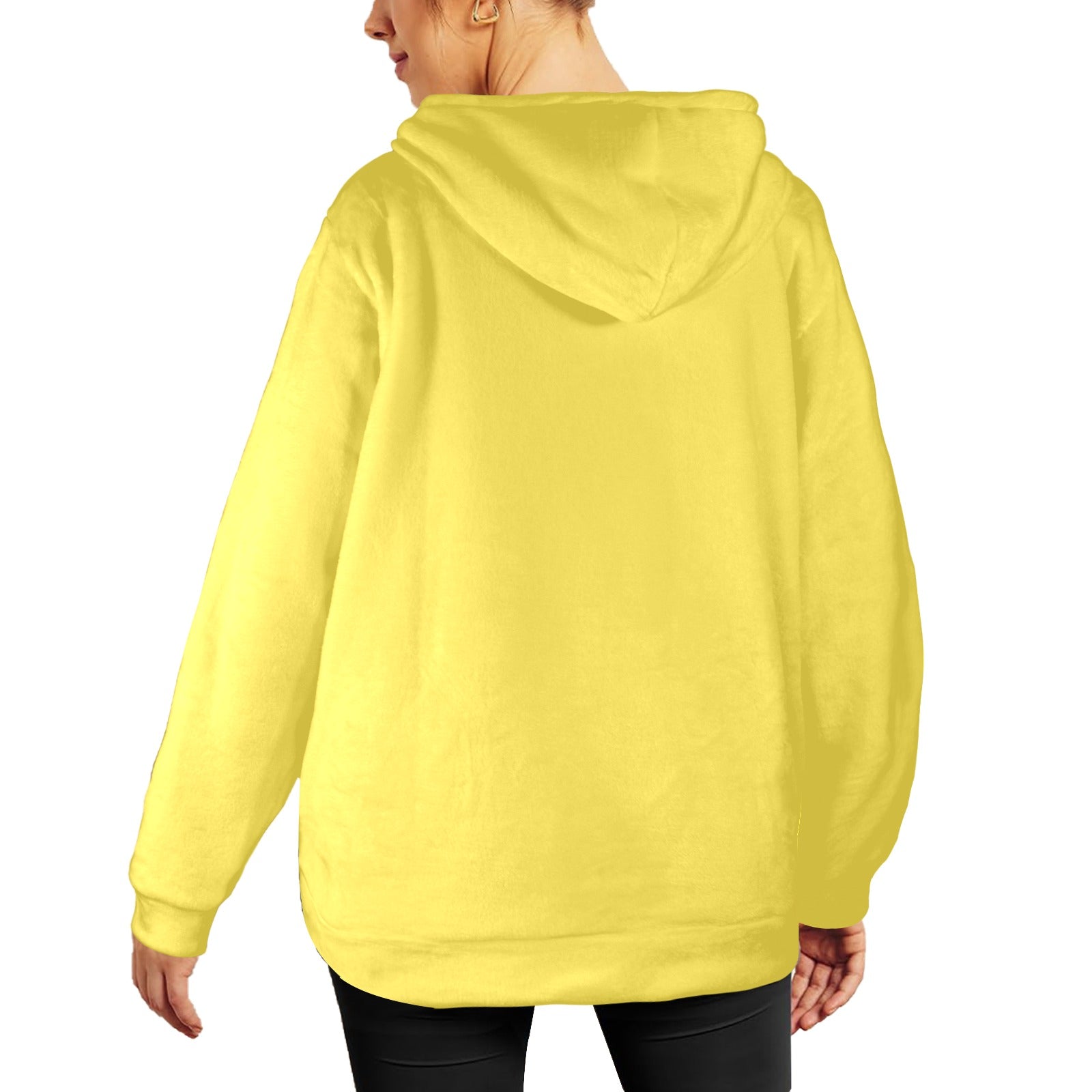 Women's Corn Yellow Flannel Hoodie