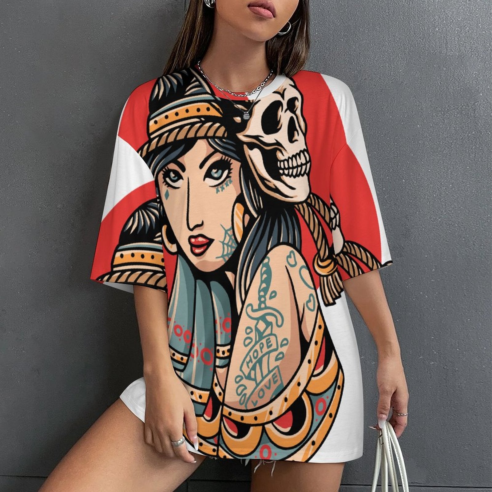 Women's Hippie Vibes Acid & Punk Oversized T-shirt