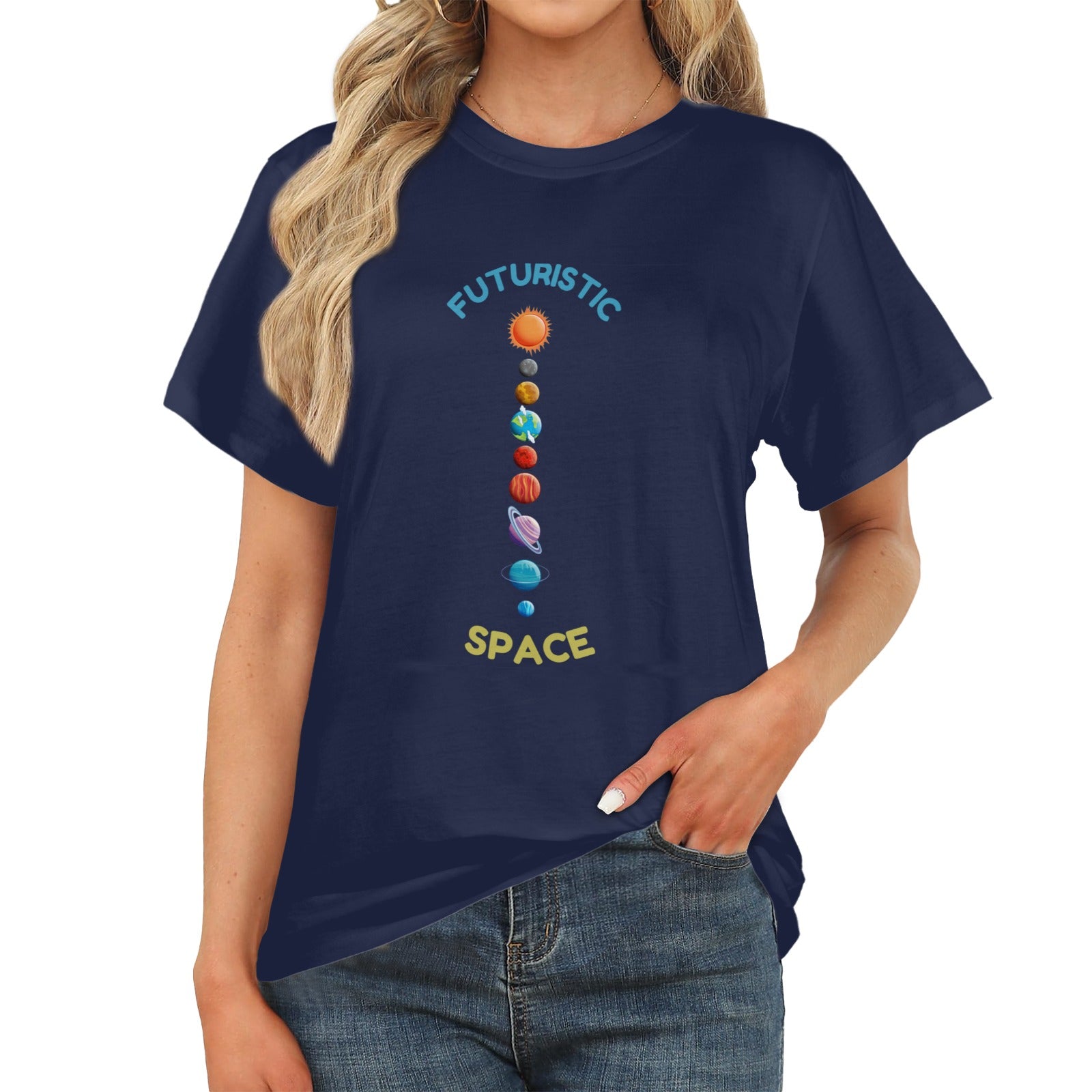 Women's Futuristic Space Acid & Punk Classic Fit T-shirt