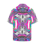 Men's Spilled Paint Abstract Half Sleeve Shirt
