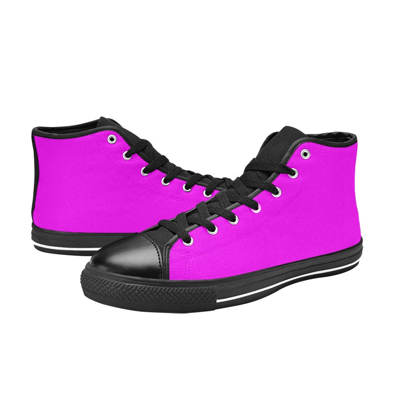 Men's Deep Magenta Solid High Top Shoes