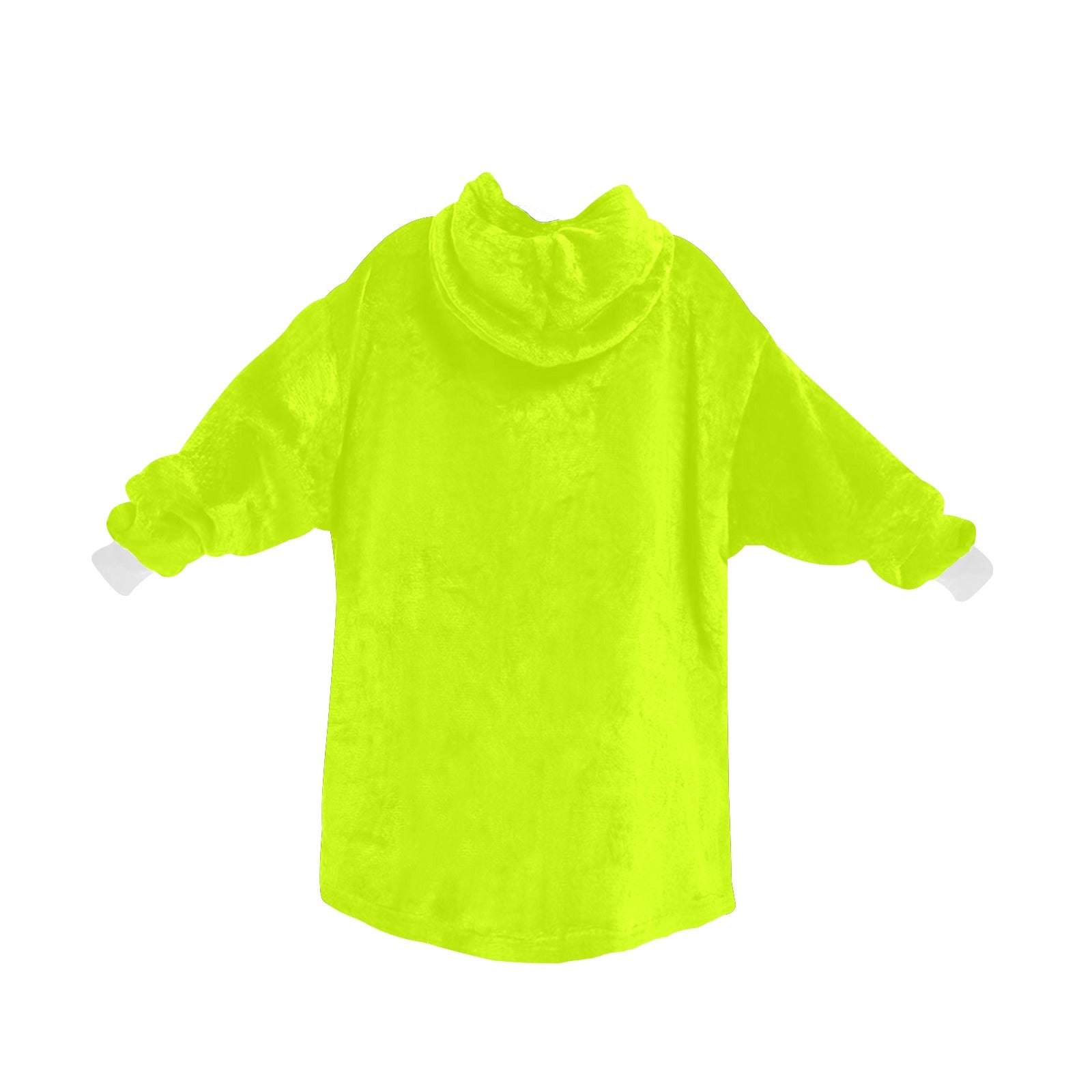 Men's Fluorescent Yellow Solid Blanket Hoodie