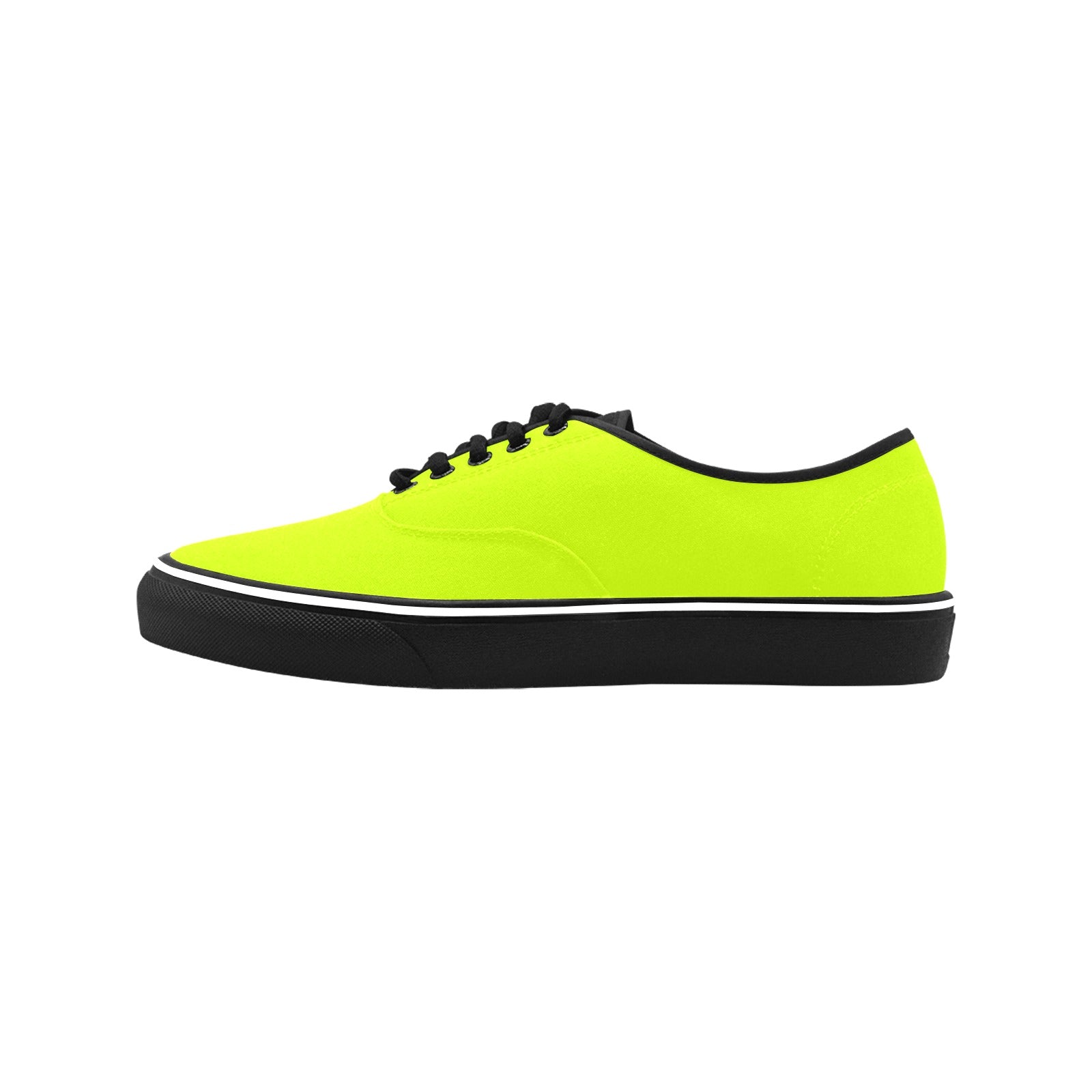 Men's Fluorescent Yellows Solid Low Top Shoes