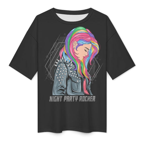Women's Party Rocker Acid & Punk Oversized T-shirt