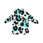Men's Snow Leopard Print Abstract Blanket Hoodie