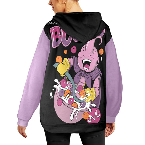 Women's Majin Dragon Ball Z Anime Flannel Hoodie