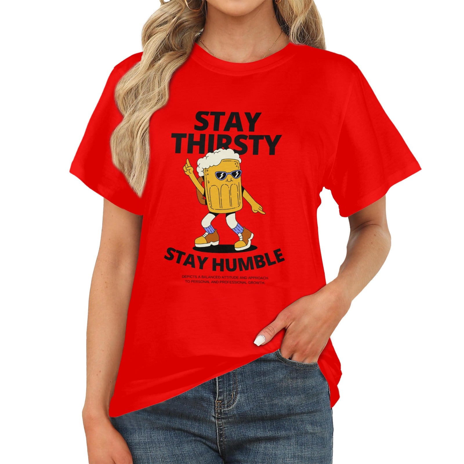Women's Stay Thirsty Abstract Classic Fit T-shirt