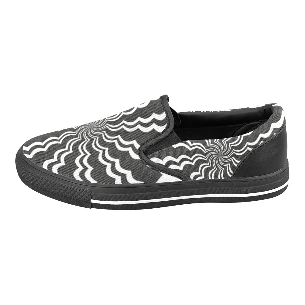 Women's Swirling Vortex Abstract Slip-on Shoes