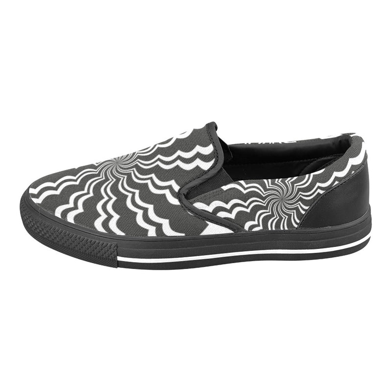 Women's Swirling Vortex Abstract Slip-on Shoes