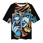Women's Dark Card Acid & Punk Oversized T-shirt