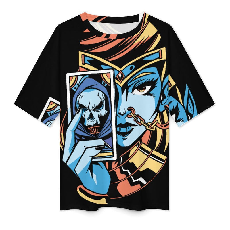 Women's Dark Card Acid & Punk Oversized T-shirt