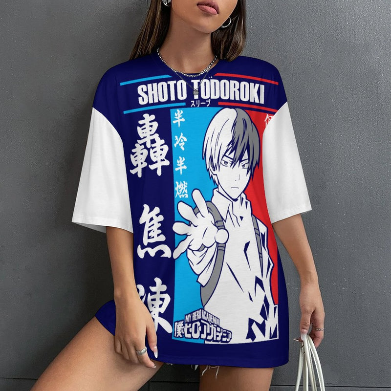 Women's Shoto My Hero Academia Anime Oversized T-shirt