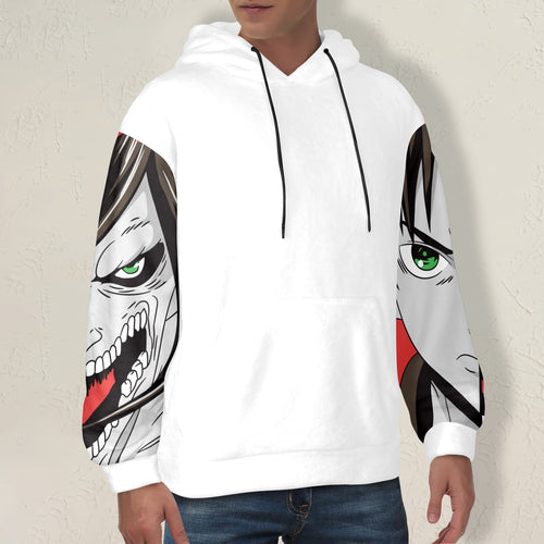 Men's Attack on Titan Anime Flannel Hoodie