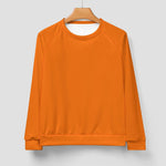 Men's Deep Carrot Orange Solid Sweatshirt