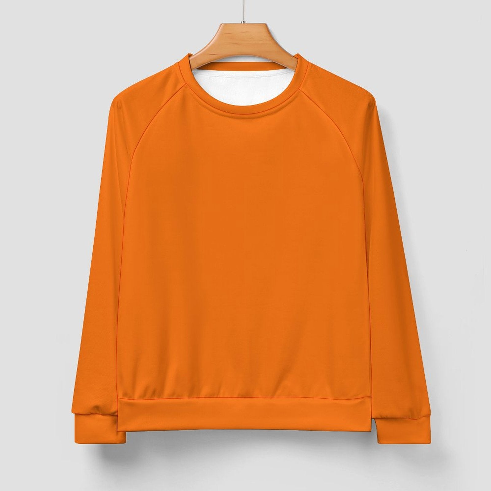 Men's Deep Carrot Orange Solid Sweatshirt
